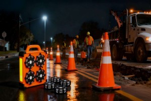 Rechargeable Road Flare LED Warning Light - Work Safety