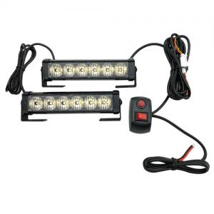 6 LED car grid flashing emergency warning lights