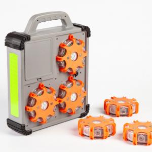6-Pack Rechargeable Sequential LED Road Flares for Truck Safety | Magnetic Emergency Warning Lights 6-Pack Rechargeable Sequential LED Road Flares for Truck Safety | Magnetic Emergency Warning Lights