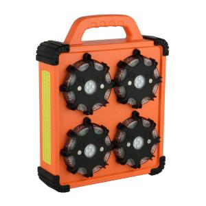 8 Pack Sequential Set High Power Light waterproof Portable Rechargeable Warning Light with 7 Function Sequential For Emergency Traffic Safety 