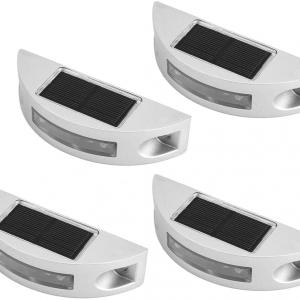 Led Solar Road Stud Lights Ground Garden Lawn Deck Pathway Outdoor Waterproof Lamps