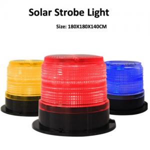 Solar traffic flash strobe beacon with magnet