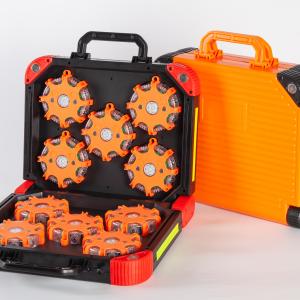 10-Pack Rechargeable Sequential LED Hazard Warning Lights for Road & Vehicle Safety 10-Pack Rechargeable Sequential LED Hazard Warning Lights for Road & Vehicle Safety